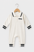 Baby knit romper in cream