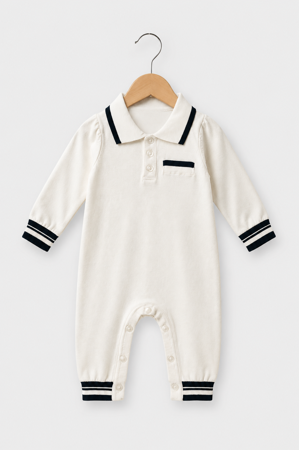 Baby knit romper in cream