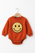 Smiley sweatshirt onesie