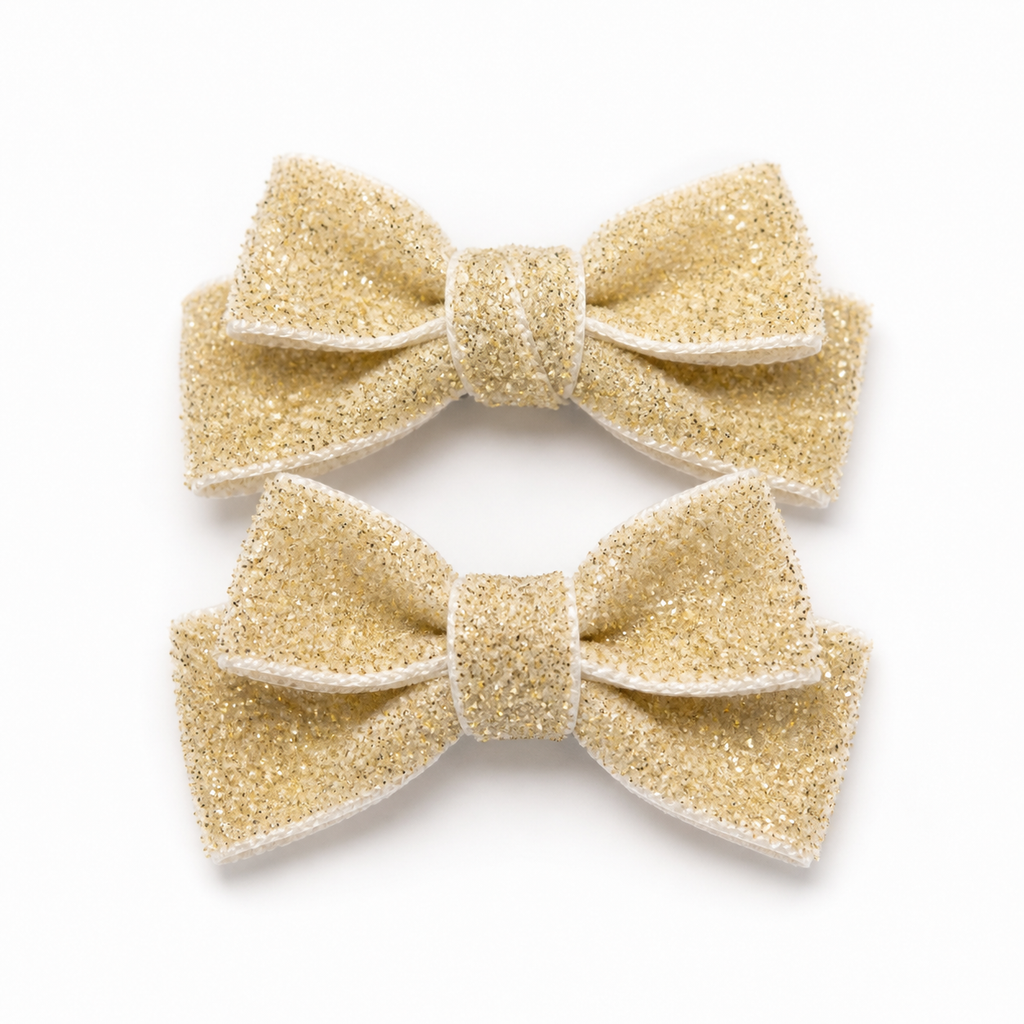 Goldilocks glitter bows