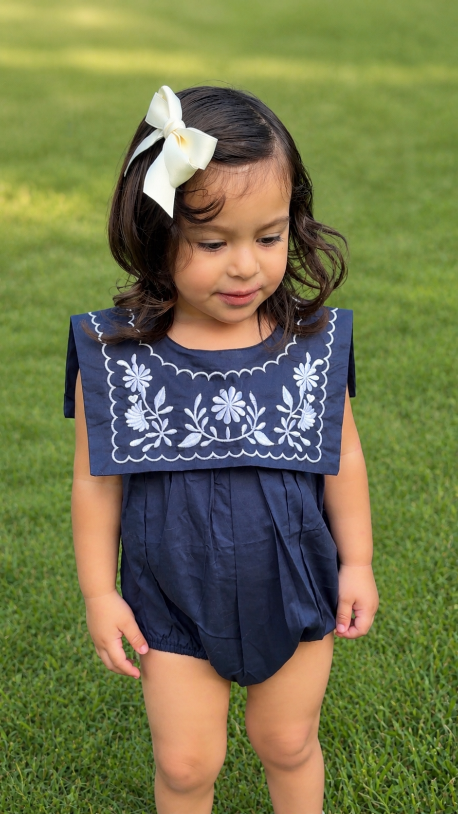 Maisie romper in navy blue
