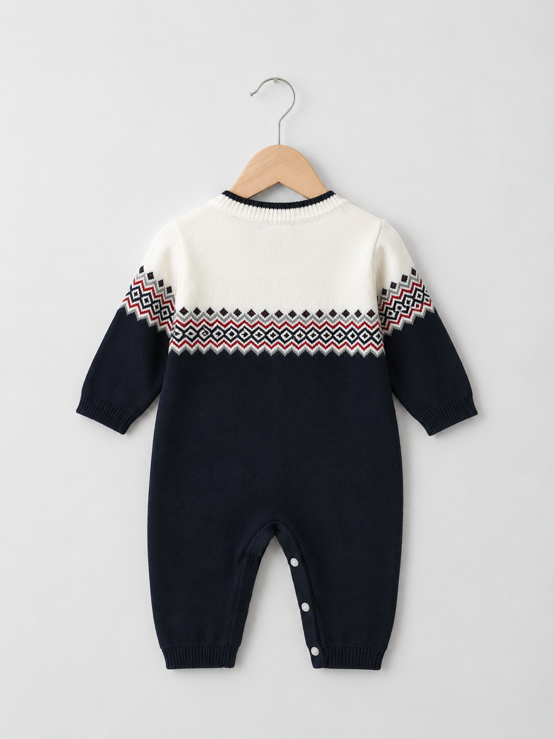 Baby Navy knit romper