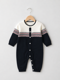 Baby Navy knit romper