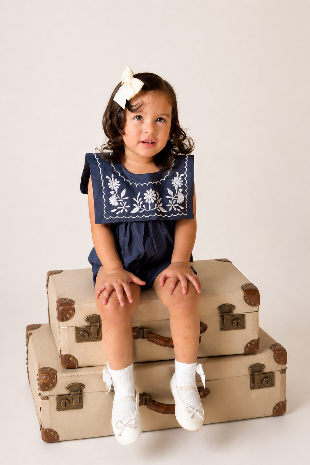 Maisie romper in navy blue